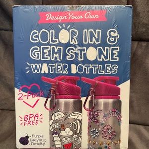 Design your own color in & gemstone water bottles